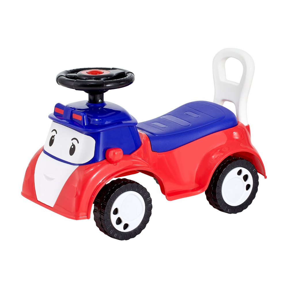 VEVOR Ride On Toddler Push Car, Push Car for Toddler 19 to 36 Months, Kids Ride On Toy with Music & Under-seat Storage, 55 lbs Load Capacity, Foot-to-Floor Walker for Toddlers Boys Girls, Red