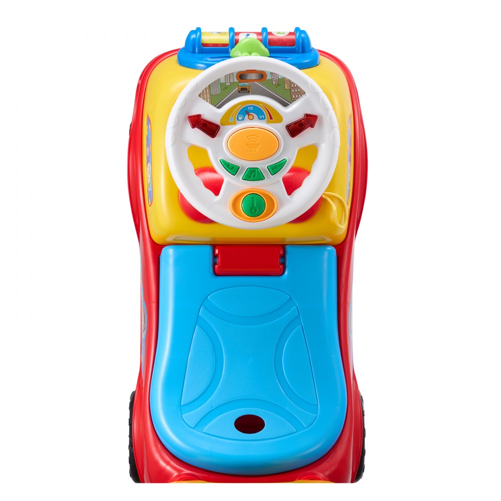 VEVOR Ride On Push Car for Toddlers, Ages 1-3, Ride Racer, Sit to Stand Toddler Ride On Toy, Classic Kids Ride On Car with Music Steering Wheel, Horn & Under Seat Storage, Ride On Toy for Boys Girls