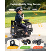 VEVOR Ride On Push Police Car for Toddlers Age 19+ Months Sit-to-Stand Ride, Kids Ride On Car for Boys Girls, Music Steering Wheel, Horn, Under-Seat Storage, Detachable Back,Indoor Outdoor Play, Black