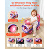VEVOR Ride On Push Car for Toddlers Ages 19+ Months Sit-to-Stand Ride Toy, Kids Ride On Car for Boys Girls, Music Steering Wheel, Horn, Under-Seat Storage, Detachable Back,Indoor Outdoor Play,Purple