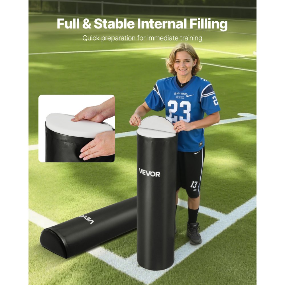 VEVOR Football Tackling Dummy, 42.5 in PVC Step Over Dummy, High-Density Sponge Blocking Pad Equipment, Heavy Duty Tackle Dummies with Handles, Great for Footwork Drills Sports Training Practice, 2PCS