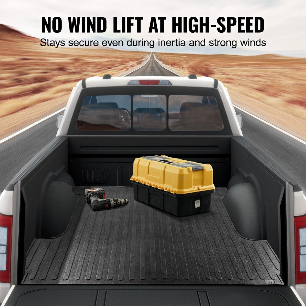 VEVOR Truck Bed Mat, Fits for 2015-2023 Ford F150 5.5 FT Short Bed, 66.5" x 64" Rubber Truck Bed Liner, 1/4" Thick Bed Mat Car Accessories for All-Weather Protection, Prevent Slipping or Damage