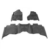 SKYSHALO Truck Floor Liners, Fits Dodge Ram 1500/2500/3500 & 1500 Classic 2013-2018/2019-2022(Crew Cab Only), Include 3 Front & Second Row Mats, Weather-Resistant TPE Custom Fit Mats for Pickup, Black