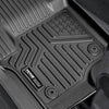 VEVOR Automotive Floor Mats, Fits for Ford F250 F350 F450 F550 2017-2024 2025 Super Duty Crew Cab Bucket Seat with Under Seat Storage, 3 pcs Front and 2nd Row Liners, Floor Liners for Trucks, Black