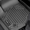 VEVOR Automotive Floor Mats, Fits for Chevrolet Silverado/GMC Sierra 1500, 2500/3500 HD 2019-2024/2020-2024, 3 pcs Front and 2nd Row Liners, All Weather Custom Fit TPE Vehicle Floor Mats, Black