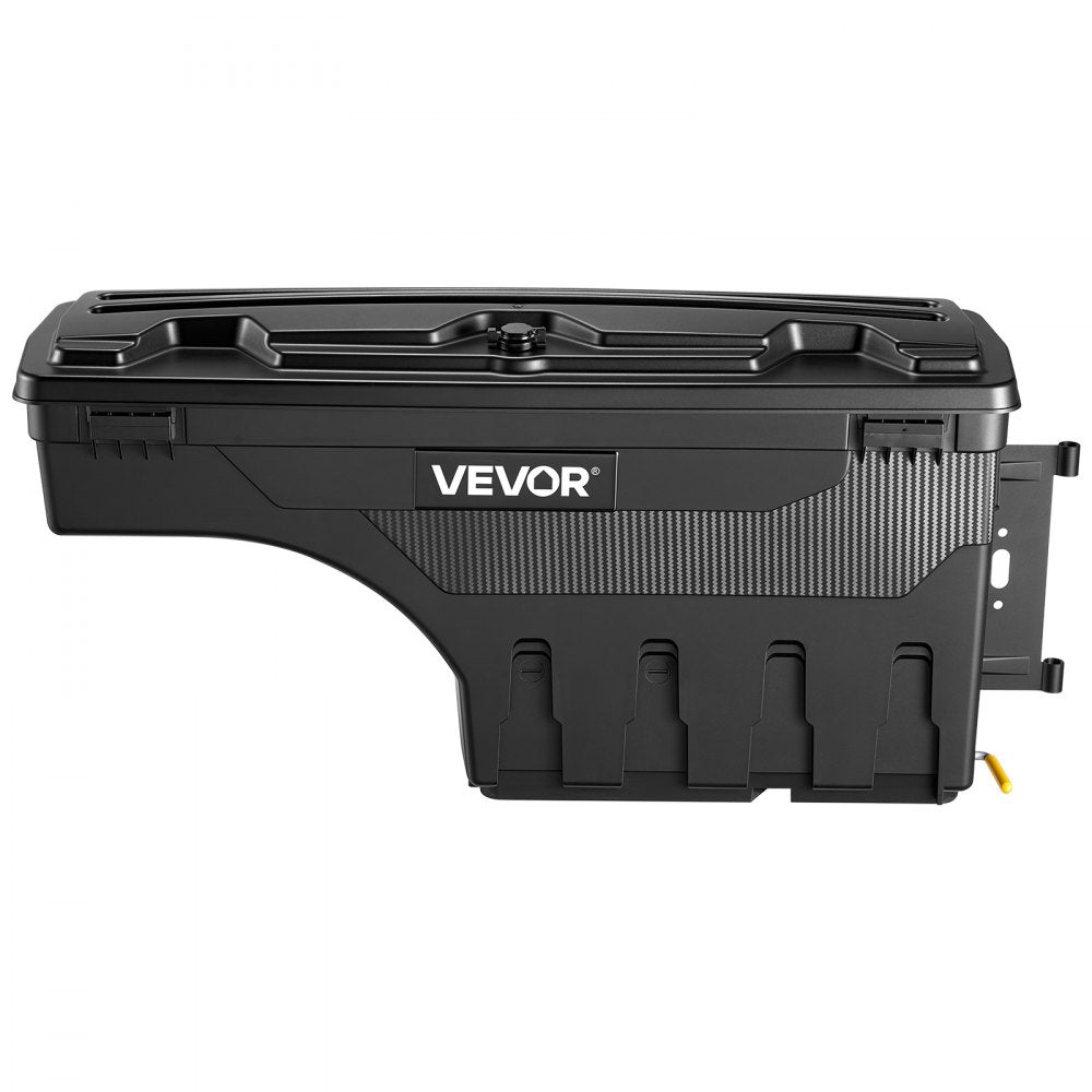 VEVOR Truck Bed Storage Box, 6.6 Gal/25 L Waterproof ABS Wheel Well Tool Box with Anti-Theft Combination Lock, Compatible with 2019-2023 Dodge Ram 1500 , Passenger Side Right (Drilling Required)