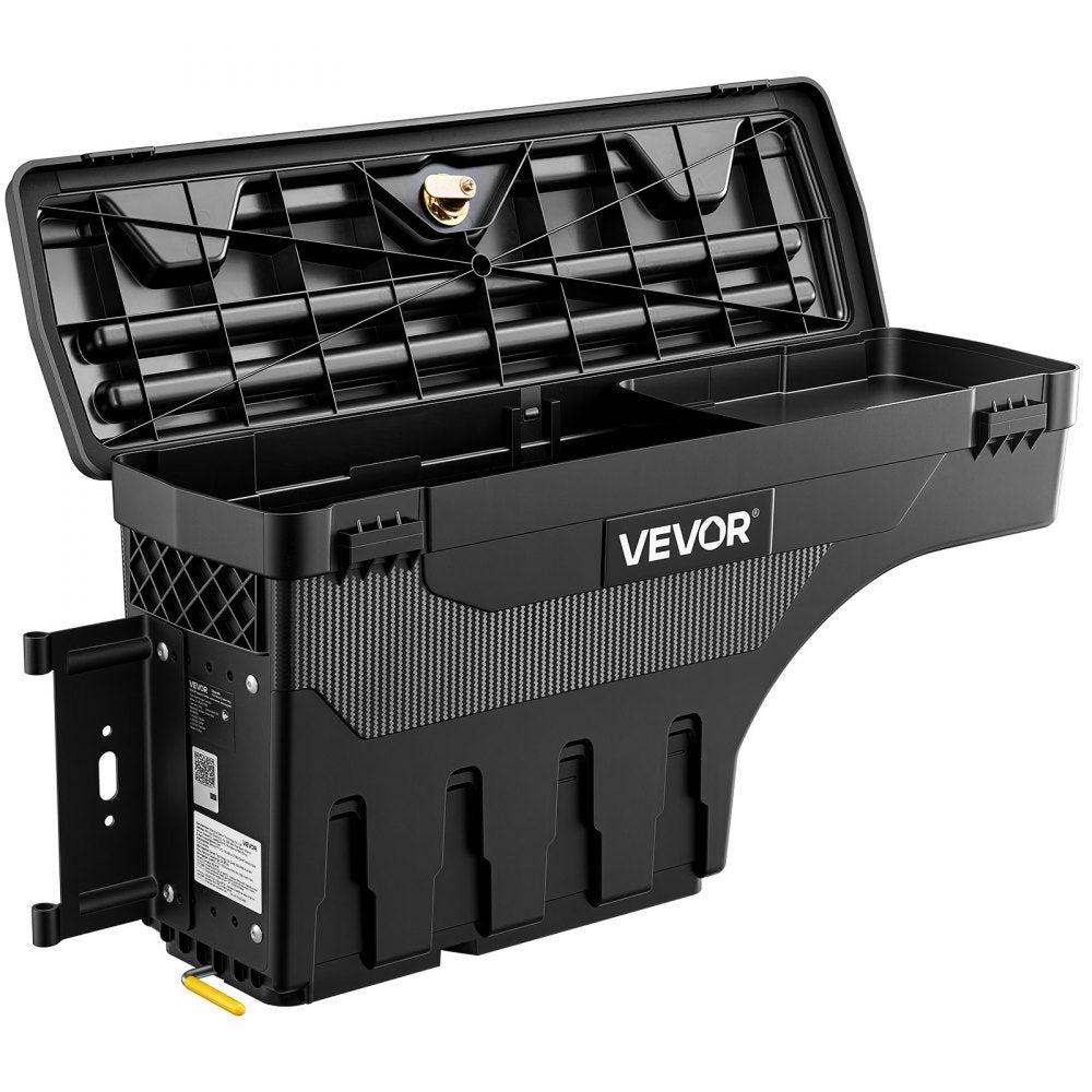 VEVOR Truck Bed Storage Box, 6.6 Gal/25 L Waterproof ABS Wheel Well Tool Box with Anti-Theft Combination Lock, Compatible with 1997-2014 Ford F-150, Driver Side Left (Drilling Required)