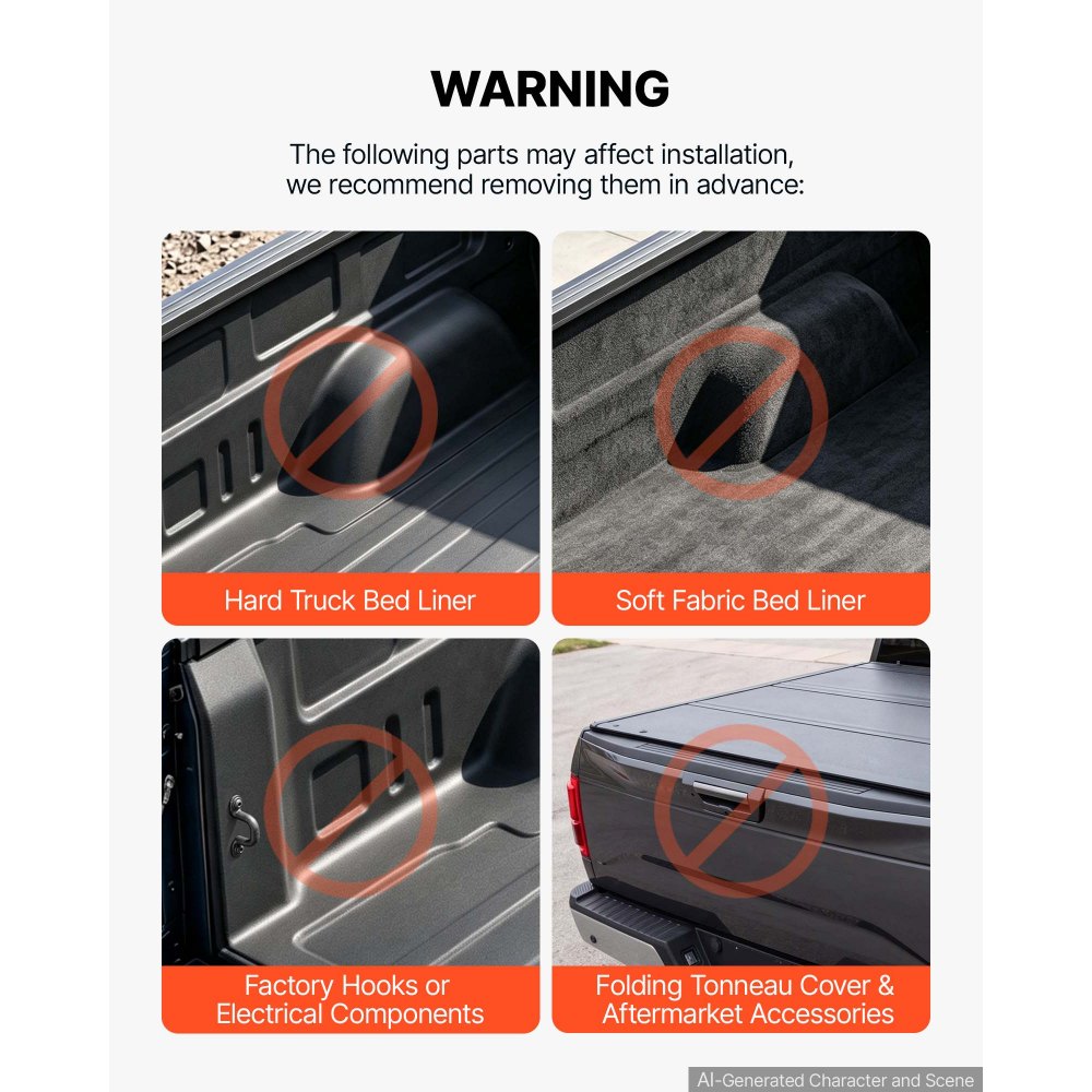 VEVOR Truck Bed Storage Box, 6.6 Gal/25 L Waterproof ABS Wheel Well Tool Box, Anti-Theft Lock, Compatible with 2019-2021 Chevrolet Silverado 1500/GMC Sierra 1500, Driver Side Left (Drilling Required)