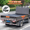 VEVOR Dump Truck Mesh Tarp, 7 x 14 ft, PVC Coated Black Heavy Duty Cover with 5.5" 18oz Double Pocket, Brass Grommets, Reinforced Double Needle Stitch Webbing Fits Manual or Electric Dump Truck System