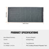 VEVOR Dump Truck Mesh Tarp, 7 x 14 ft, PVC Coated Black Heavy Duty Cover with 5.5" 18oz Double Pocket, Brass Grommets, Reinforced Double Needle Stitch Webbing Fits Manual or Electric Dump Truck System