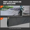 VEVOR Dump Truck Mesh Tarp, 7 x 22 ft, PVC Coated Black Heavy Duty Cover with 5.5" 18oz Double Pocket, Brass Grommets, Reinforced Double Needle Stitch Webbing Fits Manual or Electric Dump Truck System