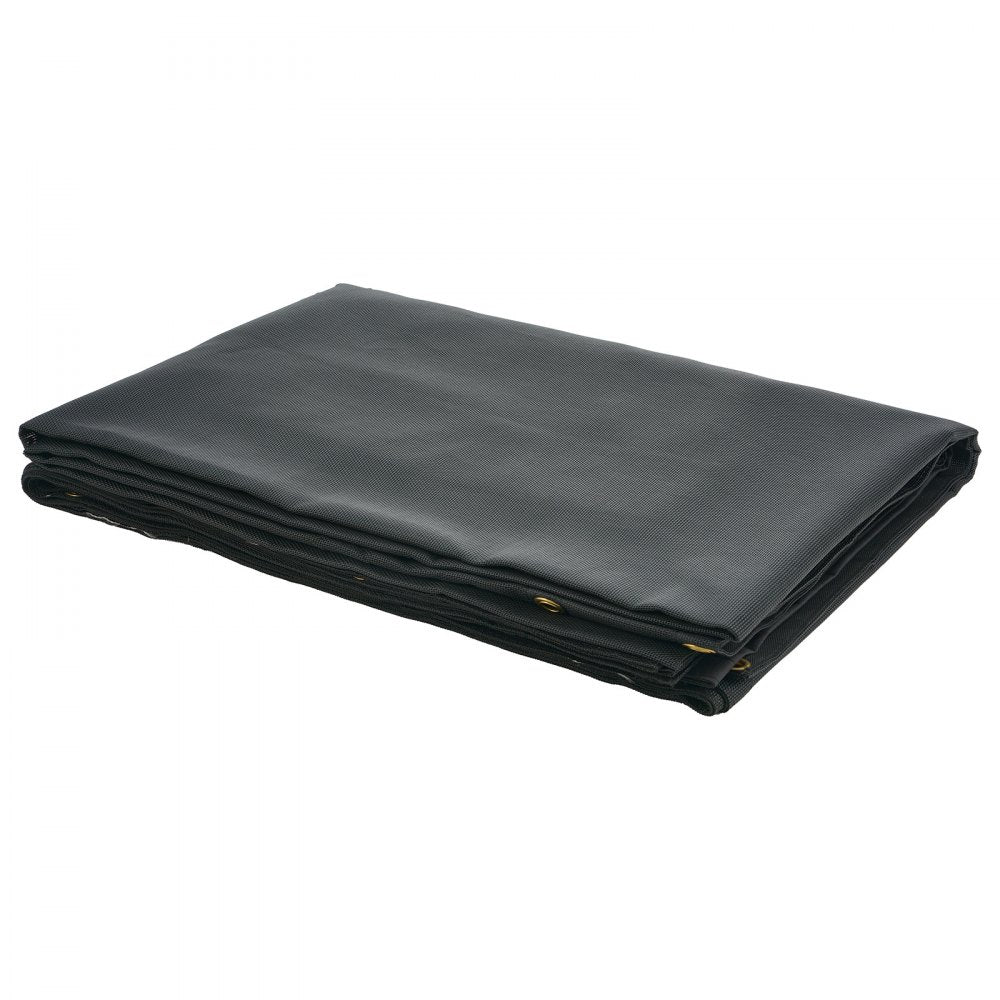 VEVOR Dump Truck Mesh Tarp, 7 x 22 ft, PVC Coated Black Heavy Duty Cover with 5.5" 18oz Double Pocket, Brass Grommets, Reinforced Double Needle Stitch Webbing Fits Manual or Electric Dump Truck System