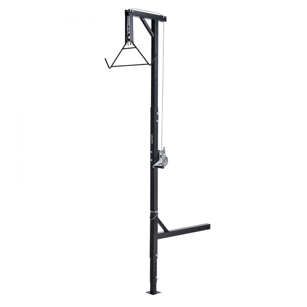 VEVOR Truck Hitch Game Hoist, 400 lbs Load Capacity, Hunting Deer Hoist with 2-inch Receiver, 360-Degree Swivel Shaft & Adjustable Height, Includes Gambrel Winch for Skinning & Cleaning Game