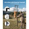 VEVOR Truck Hitch Game Hoist, 600 lbs Load Capacity, Hunting Deer Hoist with 2-inch Receiver, 360-Degree Swivel Shaft & Adjustable Height, Includes Gambrel Winch for Skinning & Cleaning Game