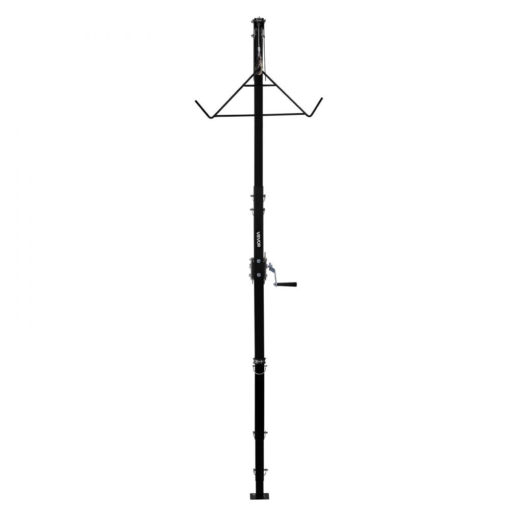 VEVOR Truck Hitch Game Hoist, 600 lbs Load Capacity, Hunting Deer Hoist with 2-inch Receiver, 360-Degree Swivel Shaft & Adjustable Height, Includes Gambrel Winch for Skinning & Cleaning Game