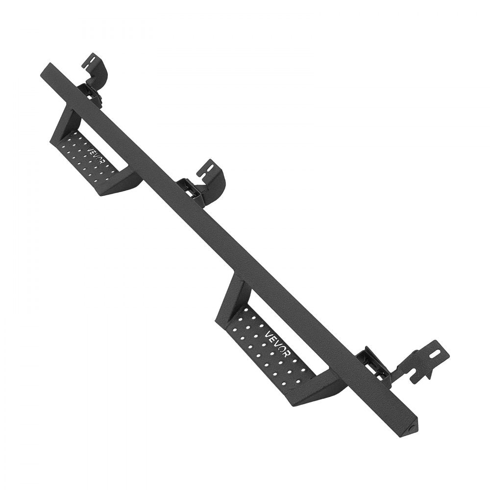 VEVOR Running Boards, 4 Inches Side Steps Compatible with 2005-2023 Toyota Tacoma Double Cab, Black Carbon Steel Nerf Bars, 550 lbs Load Capacity, Wide Non-Slip Hollow Surface with Rustproof Coating