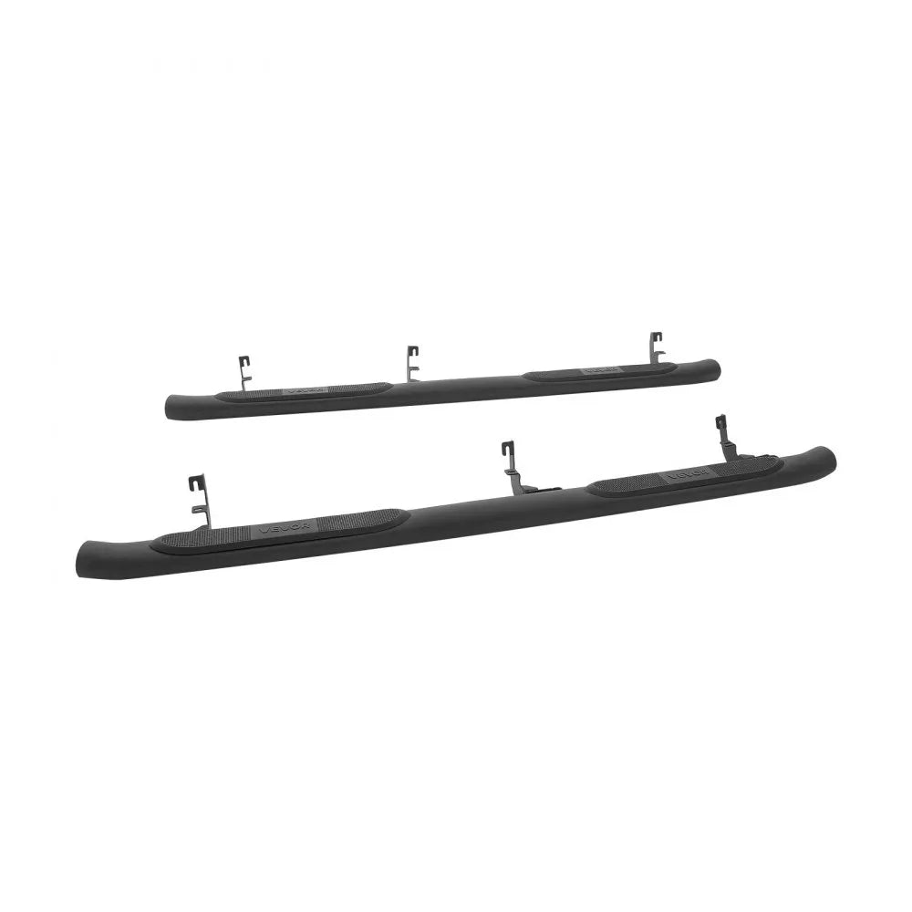 VEVOR Running Boards, 3 Inches Side Steps Compatible with 2015-2025 Chevy Colorado/GMC Canyon Crew Cab, Black Carbon Steel Nerf Bars, 550 lbs Load Capacity, Non-Slip Surface with Rustproof Coating