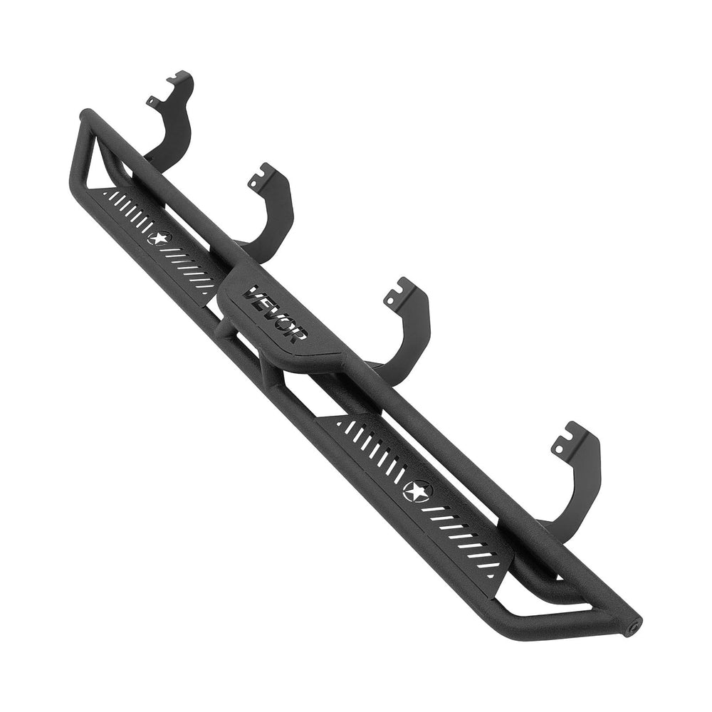 VEVOR Running Boards, 6 Inches Side Steps Compatible with 2022-2025 Toyota Tundra CrewMax Cab, Black Carbon Steel Nerf Bars, 550 lbs Load Capacity, Wide Non-Slip Hollow Surface with Rustproof Coating