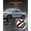 VEVOR Running Boards, 4 Inches Side Steps Compatible with 2024-2025 Toyota Tacoma Double Cab, Black Carbon Steel Nerf Bars, 550 lbs Load Capacity, Wide Non-Slip Hollow Surface with Rustproof Coating