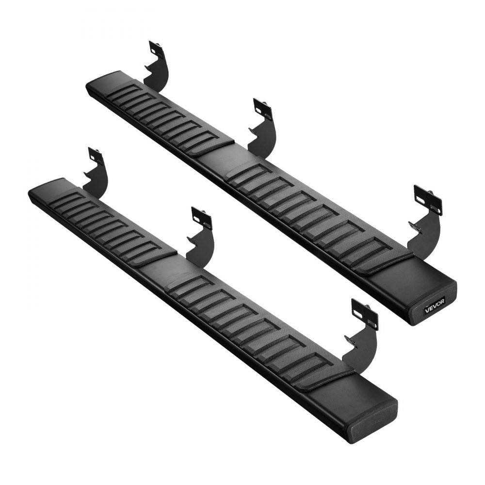 VEVOR Running Boards, 6 Inches Side Steps Compatible with 2009-2018 Dodge Ram 1500 Crew Cab, 2010-2025 Dodge Ram 2500 3500 Crew Cab(Not Fit 2019-2025 Ram 1500 New Body), Black Textured Aluminum Alloy Nerf Bars, 500 lbs Load Capacity