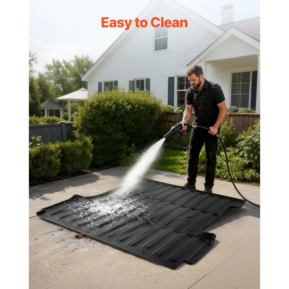 VEVOR Truck Bed Mat, TPE, Compatible with 2015-2026 Ford F150 Lightning Bed, Heavy Duty Custom Fit, All Weather Protection Pickup Car Cargo Trunk Liner Replacement, for 2015-2026 Ford F150 Accessories