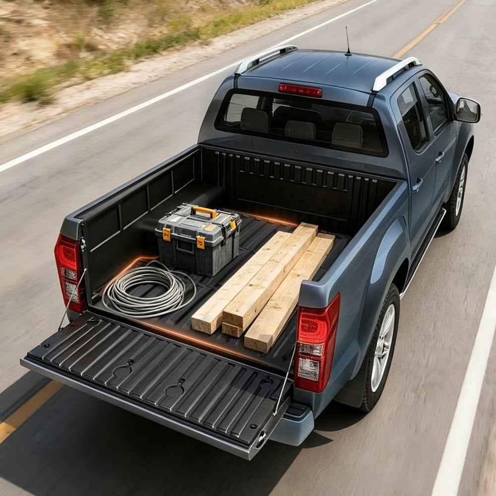 VEVOR Truck Bed Mat, TPE, Compatible with 2015-2026 Ford F150 Lightning Bed, Heavy Duty Custom Fit, All Weather Protection Pickup Car Cargo Trunk Liner Replacement, for 2015-2026 Ford F150 Accessories