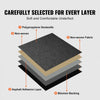 VEVOR Carpet Tiles Reusable, 20"x 20" Carpet Squares With Padding Attached, Soft Padded Carpet Tiles, Easy Install DIY for Bedroom Living Room Indoor Outdoor (20 Tiles, Dark Gray)
