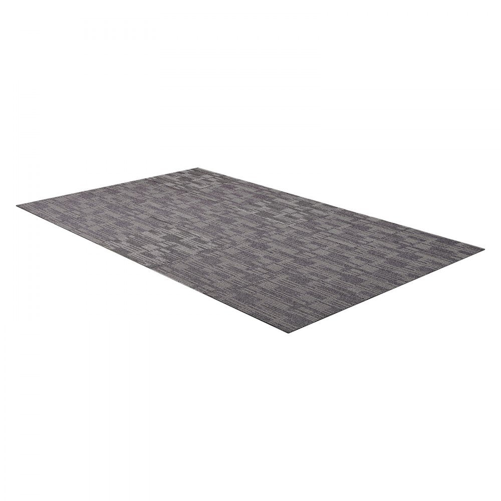 VEVOR Carpet Tiles Reusable 24x24 inch, 24 PCS Modular Carpet Square Rug, Commercial Floor Soft Padded for Seamless Cover 96sq.ft², Easy DIY for Living Room Bedroom Office Indoor,Gray & Brown