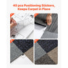 VEVOR Carpet Tiles Reusable 20x20 inch, 24 PCS Modular Carpet Square Rug, Commercial Floor Soft Padded for Seamless Cover 66.6sq.ft, Easy DIY Replacement for Living Room Bedroom Indoor,Multicolor