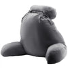 VEVOR Reading Pillow, Large Bed Pillow with Removable Headrest, Back Pillow with 3 Pockets, Shredded Memory Foam and Washable Short Velvet Cloth, Side with Handles for Reading, Gaming, Resting, Grey