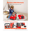 VEVOR Engine Toy, 60 Pieces, Kids Mechanic Car Repair Set with Removable Parts, Lights and Sounds, Steering Wheel and Horn, Kids Mechanic Workshop Set for Toddler Ages 3 Years and Up, Red