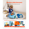 VEVOR Engine Toy, 60 Pieces, Kids Mechanic Car Repair Set with Removable Parts, Lights and Sounds, Steering Wheel and Horn, Kids Mechanic Workshop Set for Toddler Ages 3 Years and Up, Blue
