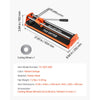 VEVOR 17-Inch Manual Tile Cutter for Wall & Polished Tiles,Double Rails for Precise Cutting, Tungsten Carbide Wheel,Non-Slip Handle,Anti-Displacement Pressure Rod,Precise Cuts for Pros & Beginners