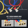 VEVOR 1/5 HP 3.5 CFM AC Vacuum Pump and Gauge Set, Single Stage Rotary Vane HVAC Air Vacuum Pump A/C Refrigerant Kit Manifold Gauge Set, with Three-Color Hose Carry Bag, Applicable to R134a, R410a