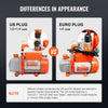 VEVOR 1/5 HP 3.5 CFM AC Vacuum Pump and Gauge Set, Single Stage Rotary Vane HVAC Air Vacuum Pump A/C Refrigerant Kit Manifold Gauge Set, with Three-Color Hose Carry Bag, Applicable to R134a, R410a