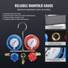 VEVOR 1/4 HP 4 CFM AC Vacuum Pump and Gauge Set, Single Stage Rotary Vane HVAC Air Vacuum Pump A/C Refrigerant Kit Manifold Gauge Set, with Three-Color Hose Carry Bag, Applicable to R134a, R410a