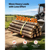 VEVOR Pallet Forks 2000 lbs Clamp-On Pallet Forks, 43 in Length Orange Tips, for Tractor Attachments, Skid Steer & Loader Bucket, Adjustable Stabilizer Bar, Heavy-Duty Reinforced Tractor Bucket Fork