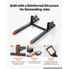 VEVOR Pallet Forks 2000 lbs Clamp-On Pallet Forks, 43 in Length Orange Tips, for Tractor Attachments, Skid Steer & Loader Bucket, Adjustable Stabilizer Bar, Heavy-Duty Reinforced Tractor Bucket Fork