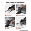 VEVOR Pallet Forks 2000 lbs Clamp-On Pallet Forks, 43 in Length Orange Tips, for Tractor Attachments, Skid Steer & Loader Bucket, Adjustable Stabilizer Bar, Heavy-Duty Reinforced Tractor Bucket Fork