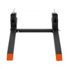 VEVOR Pallet Forks 2000 lbs Clamp-On Pallet Forks, 43 in Length Orange Tips, for Tractor Attachments, Skid Steer & Loader Bucket, Adjustable Stabilizer Bar, Heavy-Duty Reinforced Tractor Bucket Fork