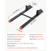 VEVOR Pallet Forks 4000 lbs Clamp-On Pallet Forks, 60 in Length Orange Tips, for Tractor Attachments, Skid Steer & Loader Bucket, Adjustable Stabilizer Bar, Heavy-Duty Reinforced Tractor Bucket Fork
