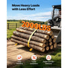 VEVOR Pallet Forks 2000 lbs Clamp-On Pallet Forks, 43 in Length Yellow Tips, for Tractor Attachments, Skid Steer & Loader Bucket, Adjustable Stabilizer Bar, Heavy-Duty Reinforced Tractor Bucket Fork