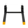 VEVOR Pallet Forks 2000 lbs Clamp-On Pallet Forks, 43 in Length Yellow Tips, for Tractor Attachments, Skid Steer & Loader Bucket, Adjustable Stabilizer Bar, Heavy-Duty Reinforced Tractor Bucket Fork