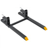 VEVOR Pallet Forks 2000 lbs Clamp-On Pallet Forks, 43 in Length Yellow Tips, for Tractor Attachments, Skid Steer & Loader Bucket, Adjustable Stabilizer Bar, Heavy-Duty Reinforced Tractor Bucket Fork