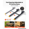 VEVOR Pallet Forks 4000 lbs Clamp-On Pallet Forks, 60 in Length Yellow Tips, for Tractor Attachments, Skid Steer & Loader Bucket, Adjustable Stabilizer Bar, Heavy-Duty Reinforced Tractor Bucket Fork