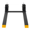 VEVOR Pallet Forks 4000 lbs Clamp-On Pallet Forks, 60 in Length Yellow Tips, for Tractor Attachments, Skid Steer & Loader Bucket, Adjustable Stabilizer Bar, Heavy-Duty Reinforced Tractor Bucket Fork
