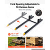 VEVOR Pallet Forks 2000 lbs Clamp-On Pallet Forks, 60 in Length Yellow Tips, for Tractor Attachments, Skid Steer & Loader Bucket, Adjustable Stabilizer Bar, Heavy-Duty Reinforced Tractor Bucket Fork