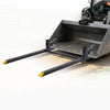 VEVOR Pallet Forks 2000 lbs Clamp-On Pallet Forks, 60 in Length Yellow Tips, for Tractor Attachments, Skid Steer & Loader Bucket, Adjustable Stabilizer Bar, Heavy-Duty Reinforced Tractor Bucket Fork