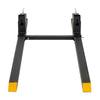 VEVOR Pallet Forks 2000 lbs Clamp-On Pallet Forks, 60 in Length Yellow Tips, for Tractor Attachments, Skid Steer & Loader Bucket, Adjustable Stabilizer Bar, Heavy-Duty Reinforced Tractor Bucket Fork