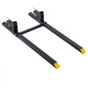 VEVOR Pallet Forks 2000 lbs Clamp-On Pallet Forks, 60 in Length Yellow Tips, for Tractor Attachments, Skid Steer & Loader Bucket, Adjustable Stabilizer Bar, Heavy-Duty Reinforced Tractor Bucket Fork